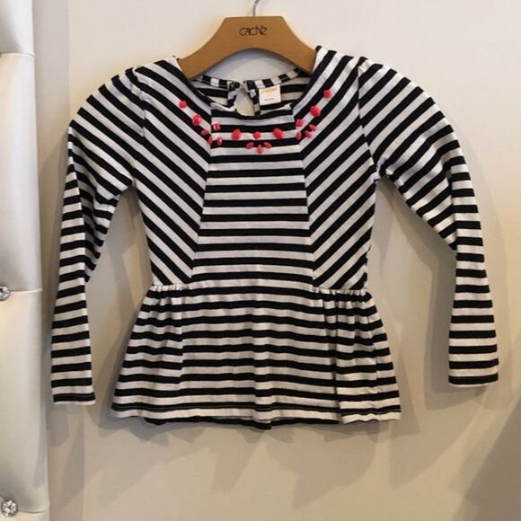 Striped embroidered blouse - Picture 1 of 5